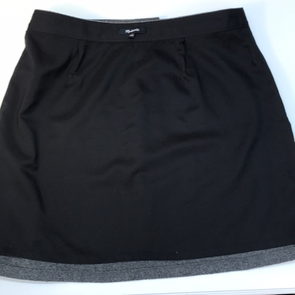 Madewell Gray Wool Mini Skirt with Full Length Front Zipper Size 12 - Picture 8 of 10